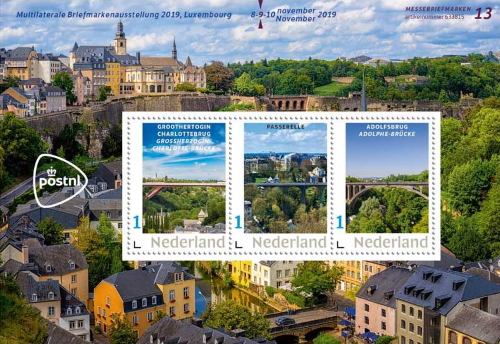 2019 Dutch stamp sheet Luxemburg viaduct